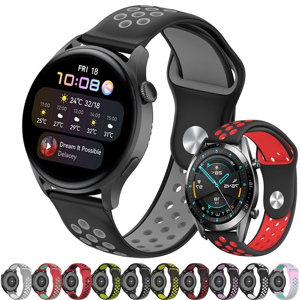สายนาฬิกาข้อมือซิลิโคน สําหรับ Huawei Watch GT 3 2 Pro 46 มม. 42 มม. GT Runner Watch 3 Magic Watch 2 20 มม. 22 มม.