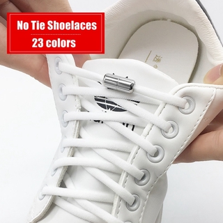 1 Pair Kids Adult Unisex Flat Elastic Lock Laces Special Creative Shoelaces For Sneakers, Elastic Semicircular Shoe Laces for Kids and Adults, Shoelace for Sneakers, Metal Clasp Shoelaces