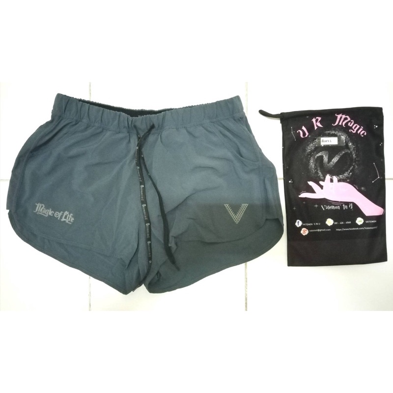 กางเกงวิ่ง VATEMON Magic of Life Running Short สีเทา