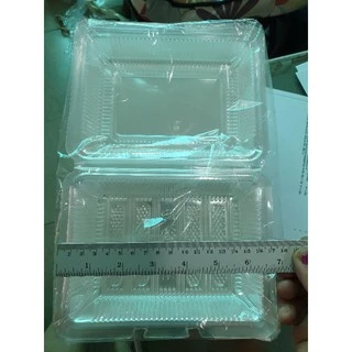 กล่องใส สำหรับใส่อาหาร (เบอร์ 104) ใส่ข้าวราดแกง ข้าวคลุกกะปิ ข้าวผัด เนื้อOPS ไม่เป็นไอน้ำ แพคละ 100 ชิ้น รุ่นฝาพับ