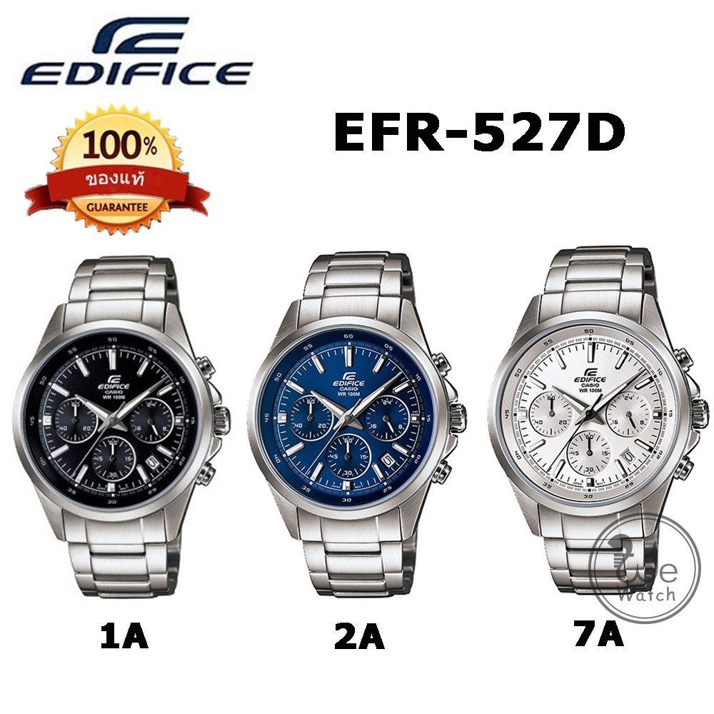 CASIO Edifice รุ่น EFR-527D มี 3 สี นาฬิกาผู้ชาย Chronograph ประกัน CMG 1ปี EFR527D EFR526