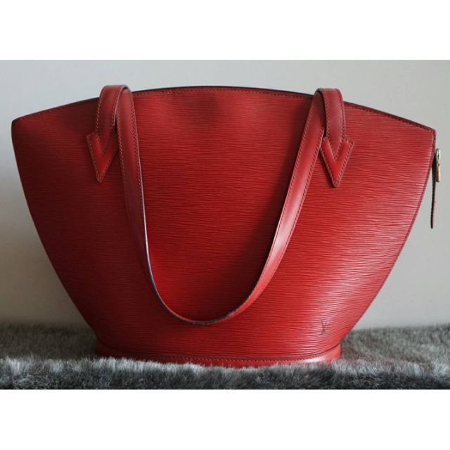 louis vuitton red and white bag