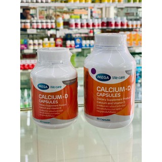 Mega We Care Calcium-D เมก้า แคลเซี่ยมผสมวิตามินดี วิตามินบำรุงกระดูก ป้องกันกระดูกพรุน เสริมภูมิคุ้มกัน