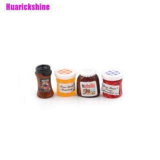 [Huarickshine] เครื่องปรุงกาแฟขนาดเล็ก 1:12 สําหรับตกแต่งบ้านตุ๊กตา 4 ชิ้น