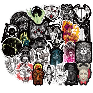 50/25/10PCS Gothic Style Horror Devil Witch Graffiti Stickers DIY Car Skateboard Travel Luggage Guitar Laptop Cool Decal Stickers