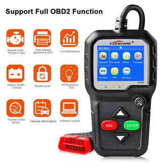 ใหม่ KONNWEI KW680 เครื่องสแกนเนอร์วินิจฉัยรถยนต์ OBD2 OBDII สําหรับรถยนต์ 8 ภาษา