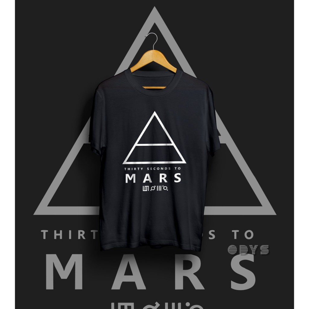 เสื้อยืด Band 30 Seconds To Mars - โลโก้ - เครื่องแต่งกายของสหรัฐอเมริกาใหม่ดั้งเดิม