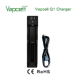 แท่นชาร์จ Vapcell Q1 3.7V Li-ion 1 ช่อง ราคาประหยัด (สินค้าไม่รวมถ่านชาร์จ) สามารถออกใบกำกับภาษีได้