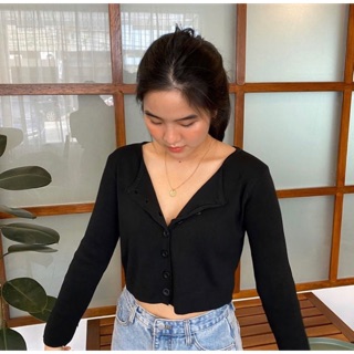 Cardi crop top เสื้อครอป แขนยาว