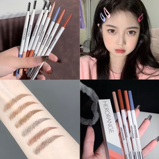 HERORANGE ดินสอเขียนคิ้ว ติดทนนาน สีน้ำตาลเข้มธรรมชาติ กันน้ำ 4 สี