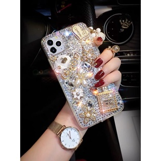 เคสโทรศัพท์มือถือแฟชั่นสําหรับ Iphone13 12 11 Pro Max Xr Xs Xs Max 7 8 Plus SE 2020 (Rhinestone) case