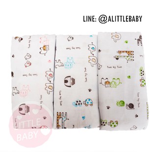 ผ้าอ้อมผ้าสาลู cotton 100%  27 นิ้ว เกรดAAA+ แพ็ค 12 ผืน คละสี (ลาย Giraffe 2By2)