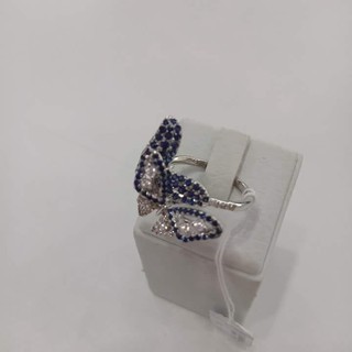 Mamjewelryhouse White Zircorn / Blue Sapphire / เพทายขาวและไพลินน้ำเงิน