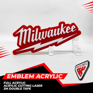 Milwaukee สติกเกอร์อะคริลิค ลายนูน สีพื้น สําหรับติดตกแต่ง