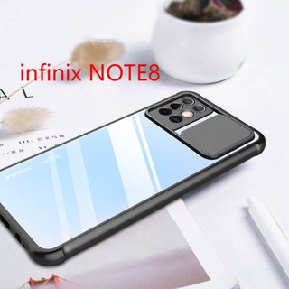 [Ready Stock] Push Pull Transparent Shockproof Case Infinix Note 10 Pro Note 8 Hot 10S 10T 10i Slide Camera Lens Protection Cover