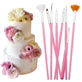 15 ชิ้น / เซต แปรงเค้กฟองดองท์ DIY งานฝีมือน้ําตาล เครื่องมือตกแต่งเค้ก ปากกาขนม แปรงสําหรับภาพวาดฟองดองท์