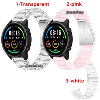 สายนาฬิกาข้อมือเรซิ่น แบบใส สําหรับ Xiaomi Mi Watch color sport