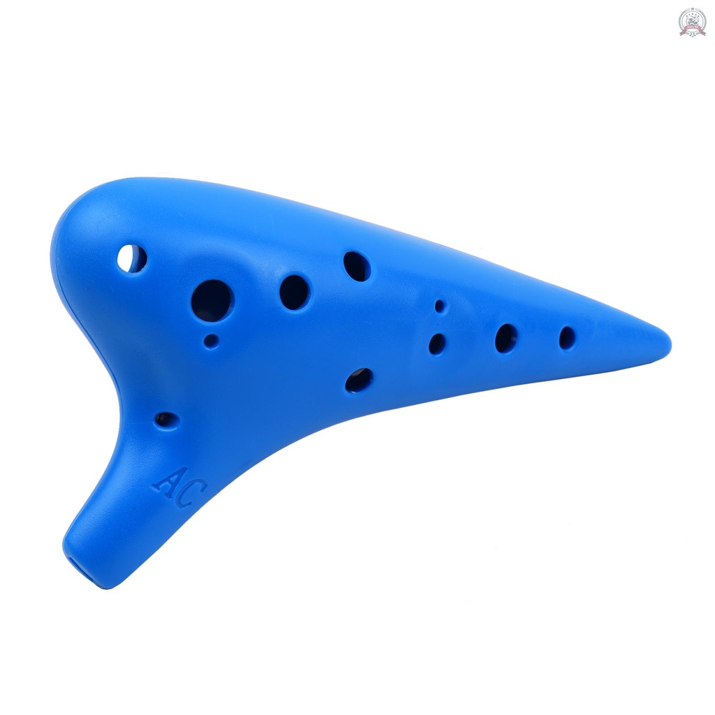 12 Holes Plastic Ocarina Flute Alto C Musical Instrument with Music Score for Music Lover and Beginner