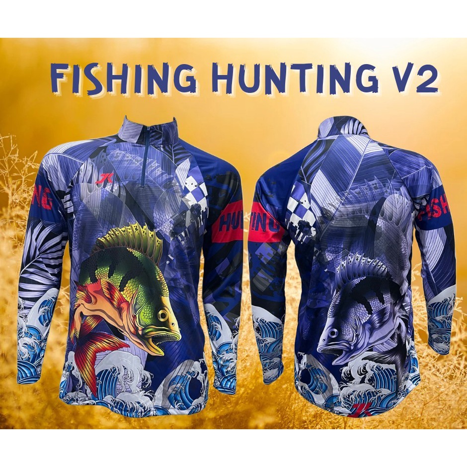 FISHING HUNTING V2 เสื้อตกปลาแบรนด์JK Thailand   ป้องกันรังสี UV 80% แห้งเร็ว
