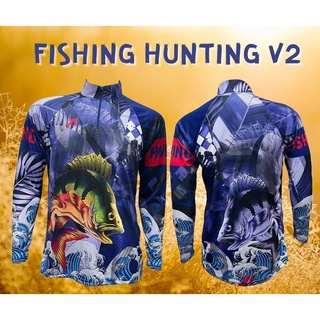 JK Thailand เสื้อตกปลา FISHING HUNTING V2 ป้องกันรังสี UV 80% แห้งเร็ว