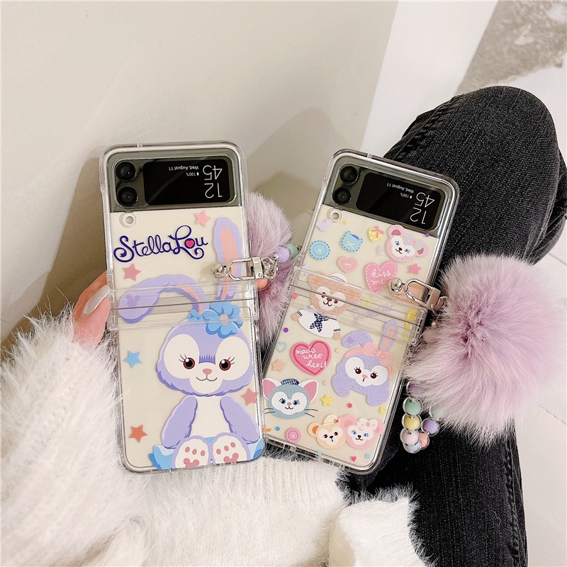 Samsung Galaxy Z Flip 7 Z Flip 6 คลุมทั้งหมด StellaLou PC Hard Case Z Flip 5/4/3 กันกระแทกโทรศัพท์โปร่งใสความคิดสร้างสรรค์เคสใหม่