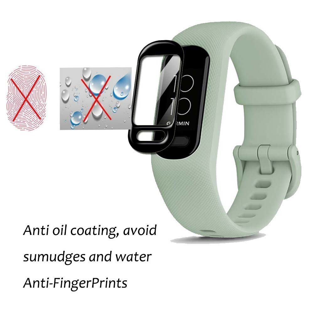ฟิล์มกันรอยหน้าจอ 3D ทรงโค้ง สําหรับ Garmin Vivosmart Vivo Smart 5 2 ชิ้น #5