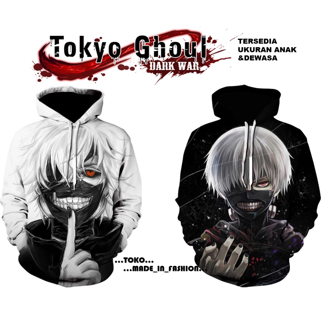 Kaneki TOKYO GHOUL อะนิเมะล่าสุด Hoodie / Kaneki Tokyo Ghoul 3D พิมพ์อะนิเมะแจ็คเก็ต / Kaneki อะนิเม
