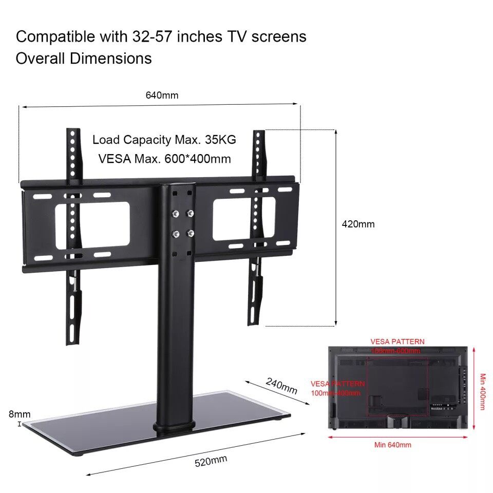 ขาตั้งทีวี รุ่น3755 ขาตั้งจอโทรทัศน์ ขาแขวนทีวี37''  55'' ขายึดทีวี ขายึดจอ TVLED PDP 37นิ้ว 42นิ้ว 