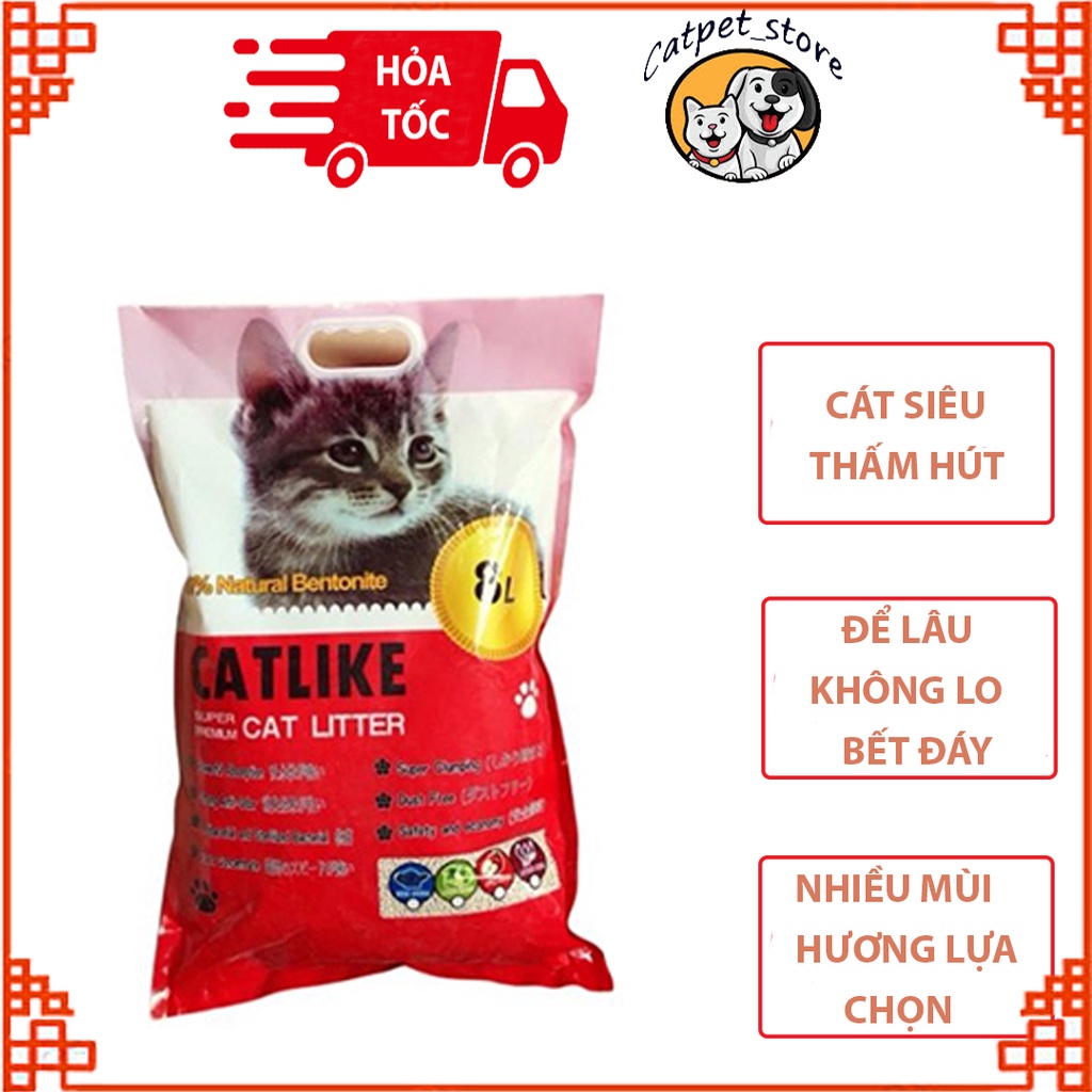 CAT LITTER 8L,CAT LITTER CAT LITTER - CATLIKE 8L ต้านเชื้อแบคทีเรียกําจัดกลิ่น CAT LITTER