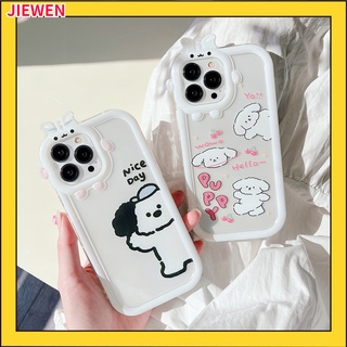 เคสโทรศัพท์มือถือ ซิลิโคนใส ลายลูกสุนัขน่ารัก Case Compatible For Iphone เคสไอโฟน Xr X Xs 11 12 13 Pro Max เคสไอโฟน11