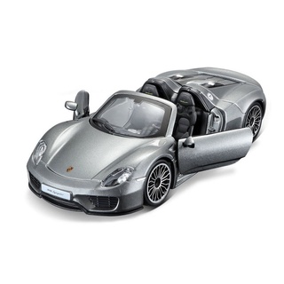 โมเดลรถยนต์ โมเดลรถเหล็ก โมเดลรถ Porsche 918 Spyder เปิดประทุน Burago 1/24 พร้อมส่งจาก กทม.