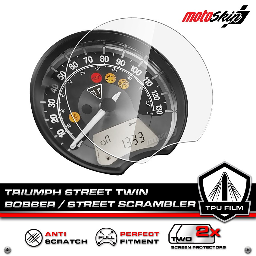 ฟิล์มกันรอยหน้าปัด TRIUMPH Street Twin / Bobber / Street Scrambler PRO TPU Dashboard Protection Film