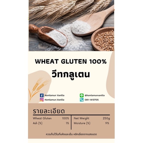Wheat gluten วีทกลูเต็น(vital wheat gluten,แป้งคีโต