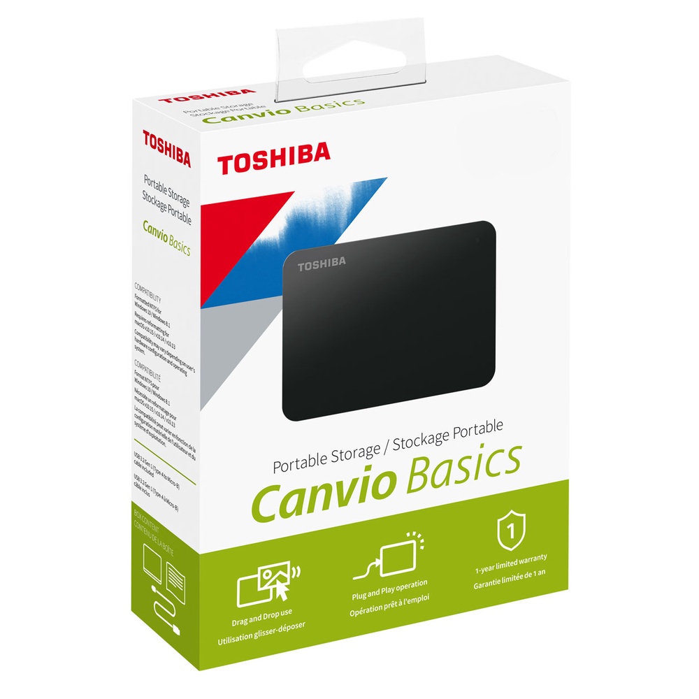 Toshiba Canvio Basics Basic 2TB - HDD Hardisk / Harddisk External 2.5\\"+ Pouch