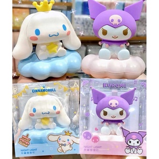 โคมไฟข้างเตียงนอน ลายการ์ตูนอนิเมะ Kawaii 3D Sanrio Kuromi Cinnamonroll น่ารัก สําหรับห้องนอน