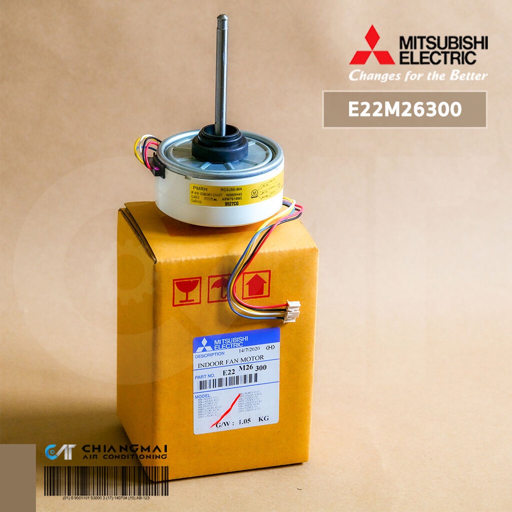 E22M26300 มอเตอร์แอร์ Mitsubishi Electric มอเตอร์แอร์มิตซูบิชิ มอเตอร์คอยล์เย็น 45W. RC0J50-MA N560H