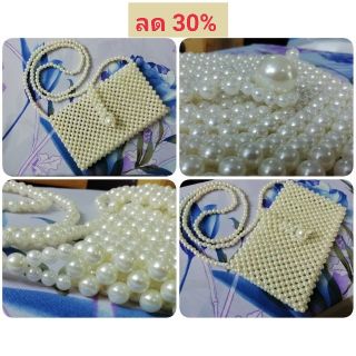 กระเป๋าลูกปัดสีมุก handmade ลด 30% จาก 850 บาท ทำชิ้นเดียว