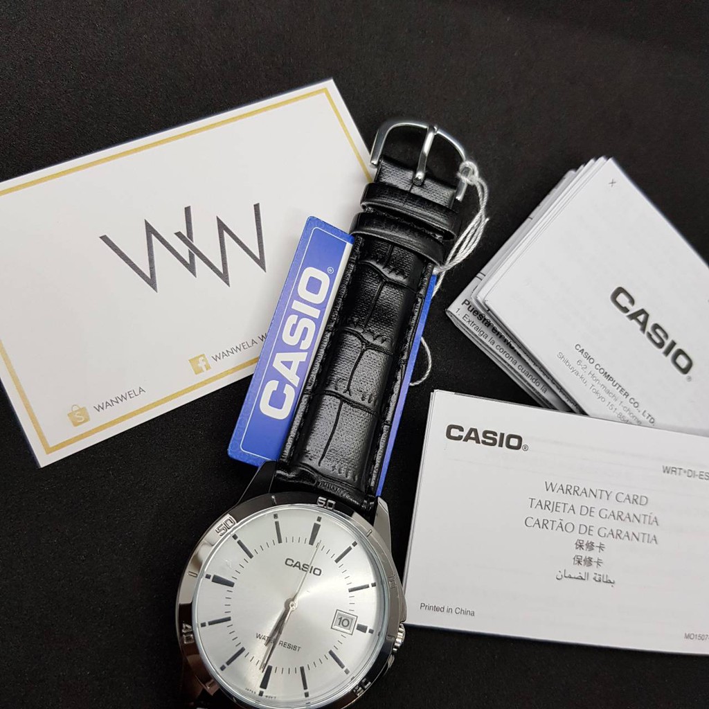 ของแท้ นาฬิกาข้อมือ Casio ผู้ชาย รุ่น MTP-V004 สายหนัง พร้อมกล่อง