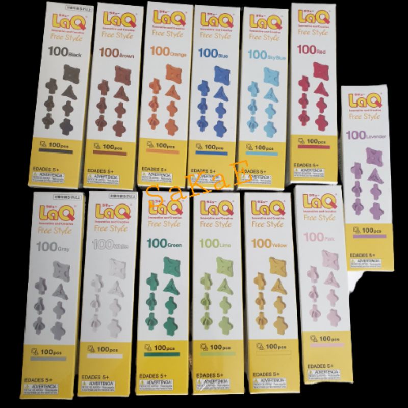 (ราคาต่อ1กล่อง) (ลด100บ. ทักแชท)LaQ free style 100 pcs. ลาคิว ญี่ปุ่น