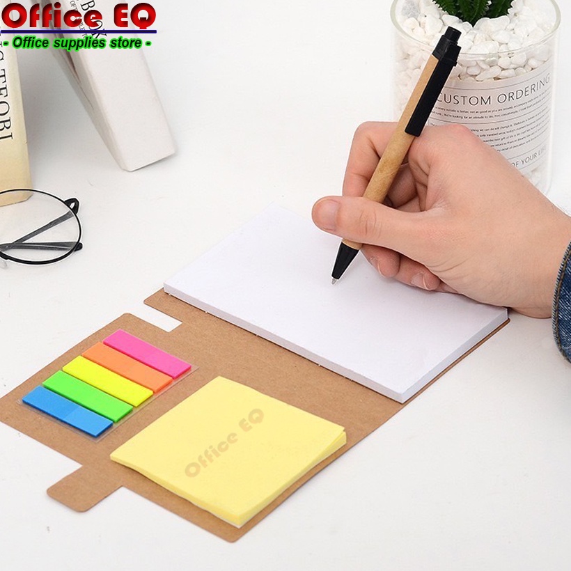 สมุดโน๊ต โพสอิท และกระดาษ แถมฟรีปากกา ชุดกระดาษโน้ต สมุดฉีก พร้อมส่ง - รูปที่ 4
