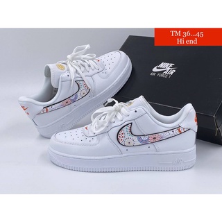 รองเท้า Nike AF1 รองเท้าหนังสีขาว รองเท้าแฟชั่นลำลอง