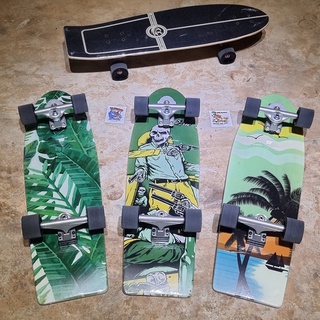 [🚚พร้อมส่ง]🛹Surf skate เซิร์ฟสเก็ต ขนาด 32" ทรัค SM ท้ายตัด กระโหลก มะพร้าว ใบไม้