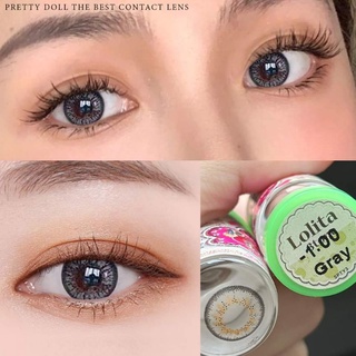 คอนแทคเลนส์ รุ่น Lolita 3 Tone ยี่ห้อ Pretty doll มีสี เทา ตาล สายตาปกติ