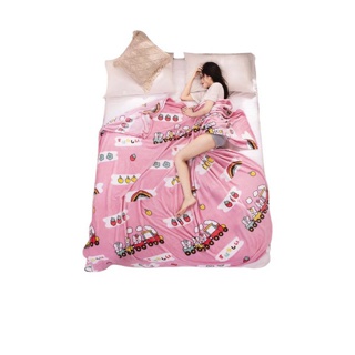 ⭐️พร้อมส่ง⭐️ ผ้าห่ม ผ้าห่มฟลีซ ขนาดเตียง 5 ฟุต (150x200Cm) ผ้าห่มสำลี ผ้าห่มนาโน นุ่มนิ่ม Fleece Blanket
