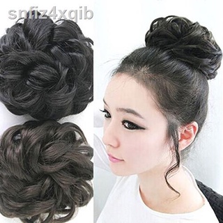 Wig Hair Circle Head Flower Curl Headdress Head Flower Ball Hair CircleHot Women Lady Wavy Curly Dish Hair Bun Extension