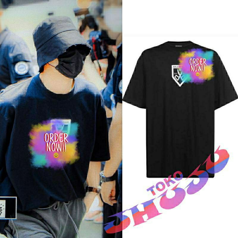 เสื้อยืดกรรไกร Jay Park Engene Style Bllac โลโก้ศูนย์