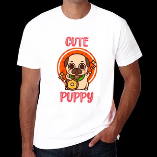 เสื้อยืด เสื้อยืดลายหมา เสื้อยืดสกรีนลายหมา PUG ปั๊ก TDN206