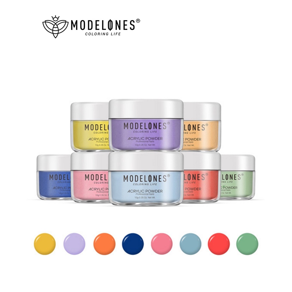 Modelones ชุดผงอะคริลิค 8 สีติดทนนาน 10 กรัม - modelones.th - ThaiPick
