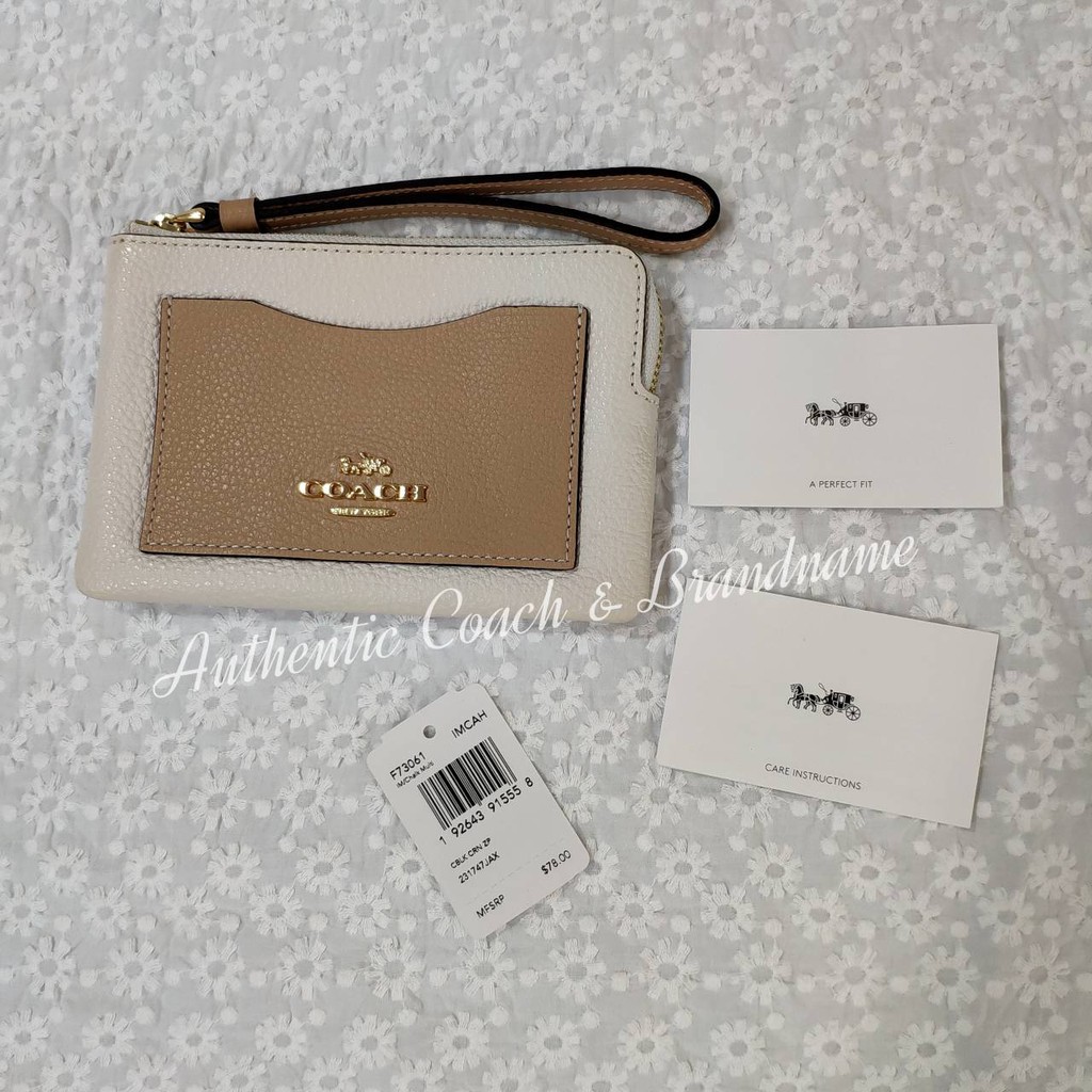 ✨พร้อมส่ง✨ Coach คล้องมือ Size S (1 ซิป) ของแท้จาก USA 100% (AC1015)