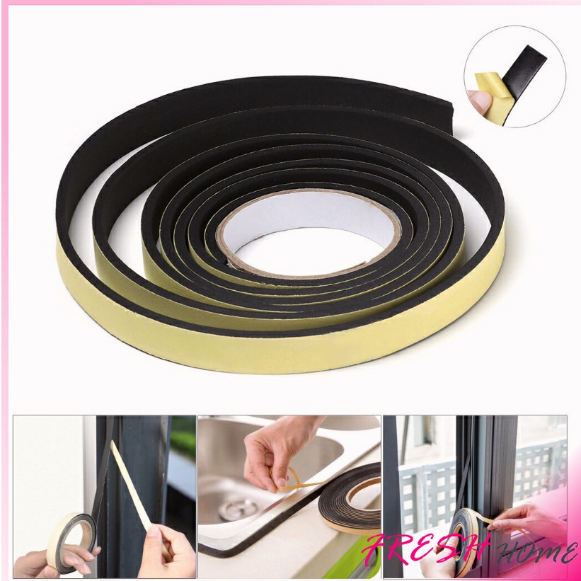 เทปฟองน้ำ เทปโฟม EVA กันเสียงสําหรับติดประตูหน้าต่าง เทปหน้าเดียว EVA foam tape